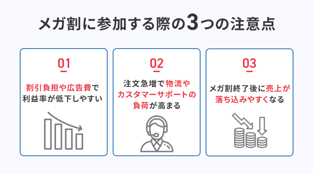 メガ割に参加する際の3つの注意点