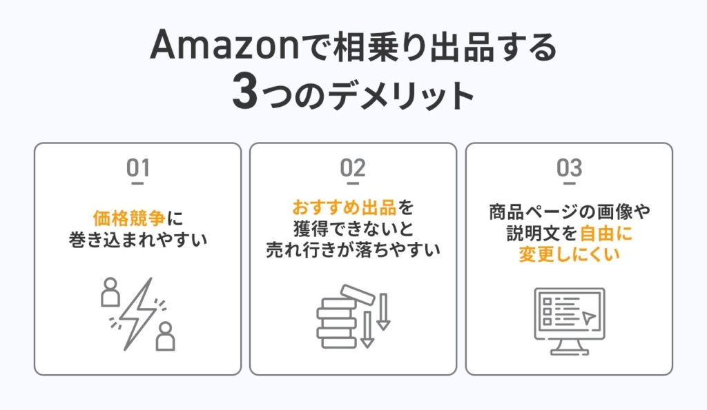 Amazonで相乗り出品する3つのデメリット