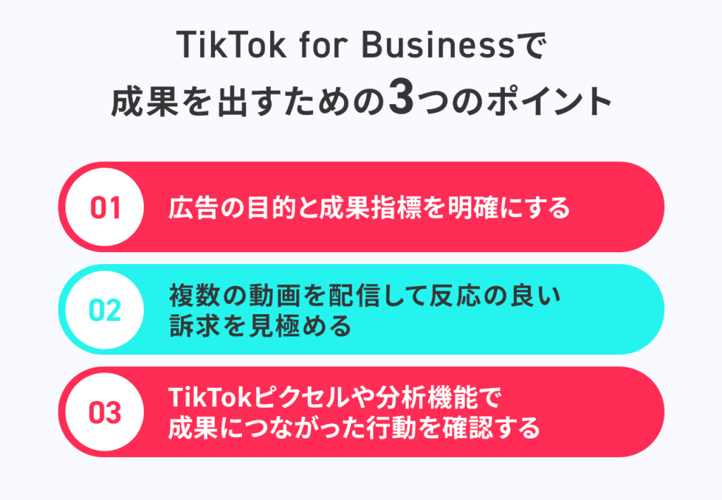 TikTok for Businessで成果を出すための3つのポイント